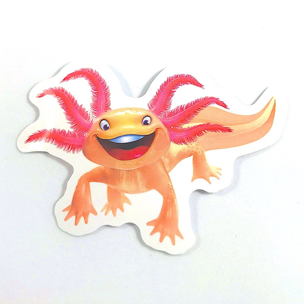 Wacky Axolotl Crazy Trending WaterProof Single Decor Accent Sticker